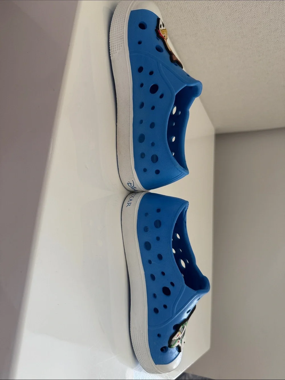Harper Canyon Blue Kids Slip-On Water Shoes with Toy Story Icons
